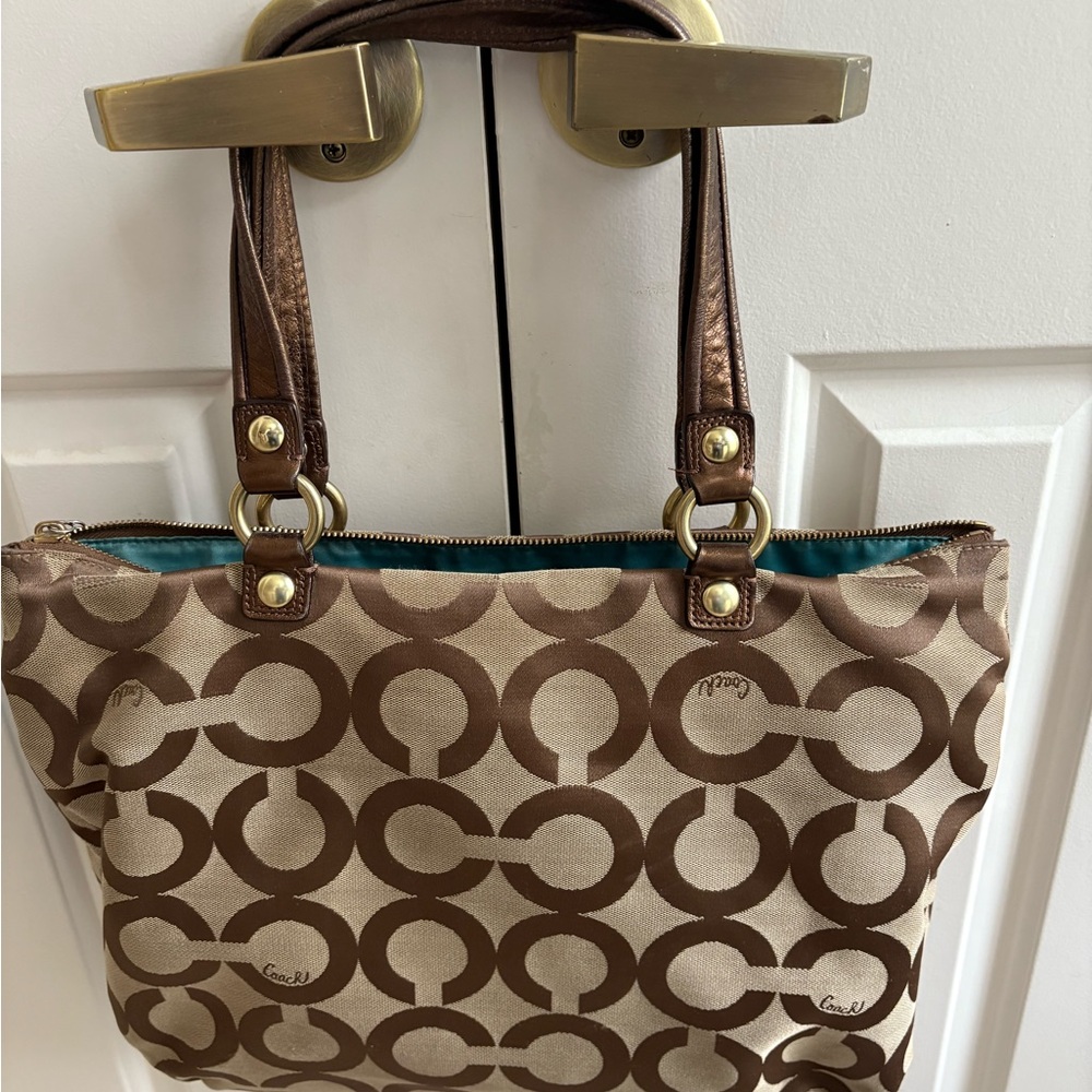 Coach Poppy Brown and Tan Signature Tote Bag
Poppy! - Picture 6 of 9
